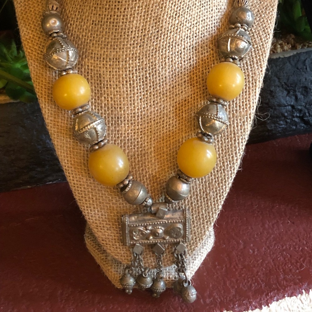 Vintage Yemeni Bedouin Pendant Necklace,